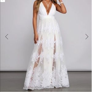 Beautiful long tulle dress.